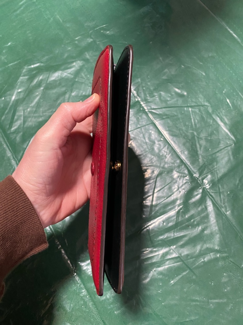 Marc Jacobs Red Pebbled Leather Snap Wallet - Picture 8 of 12